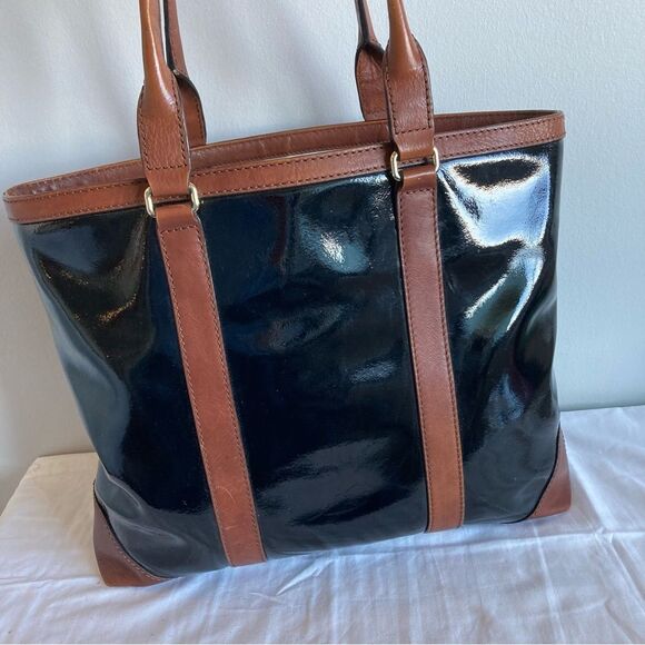 KATE SPADE Black Brown Leather Trim Laptop Work Tote Wellesley Knott - Picture 7 of 10